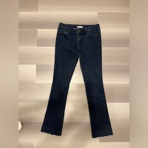 LOFT Dark Blue Modern Boot Flare Jeans